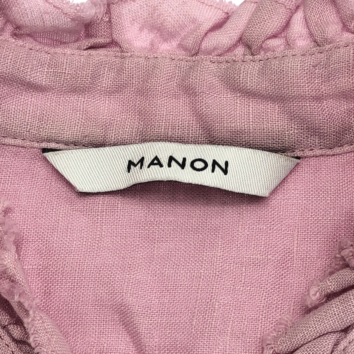 manon / マノン OVERDYE TIERED LINEN BLOUSE リネン フリルカラー シャツ