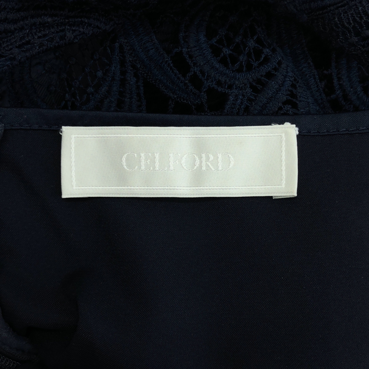 CELFORD / セルフォード レース ウエスト切替 デザイン ドレス ワンピース