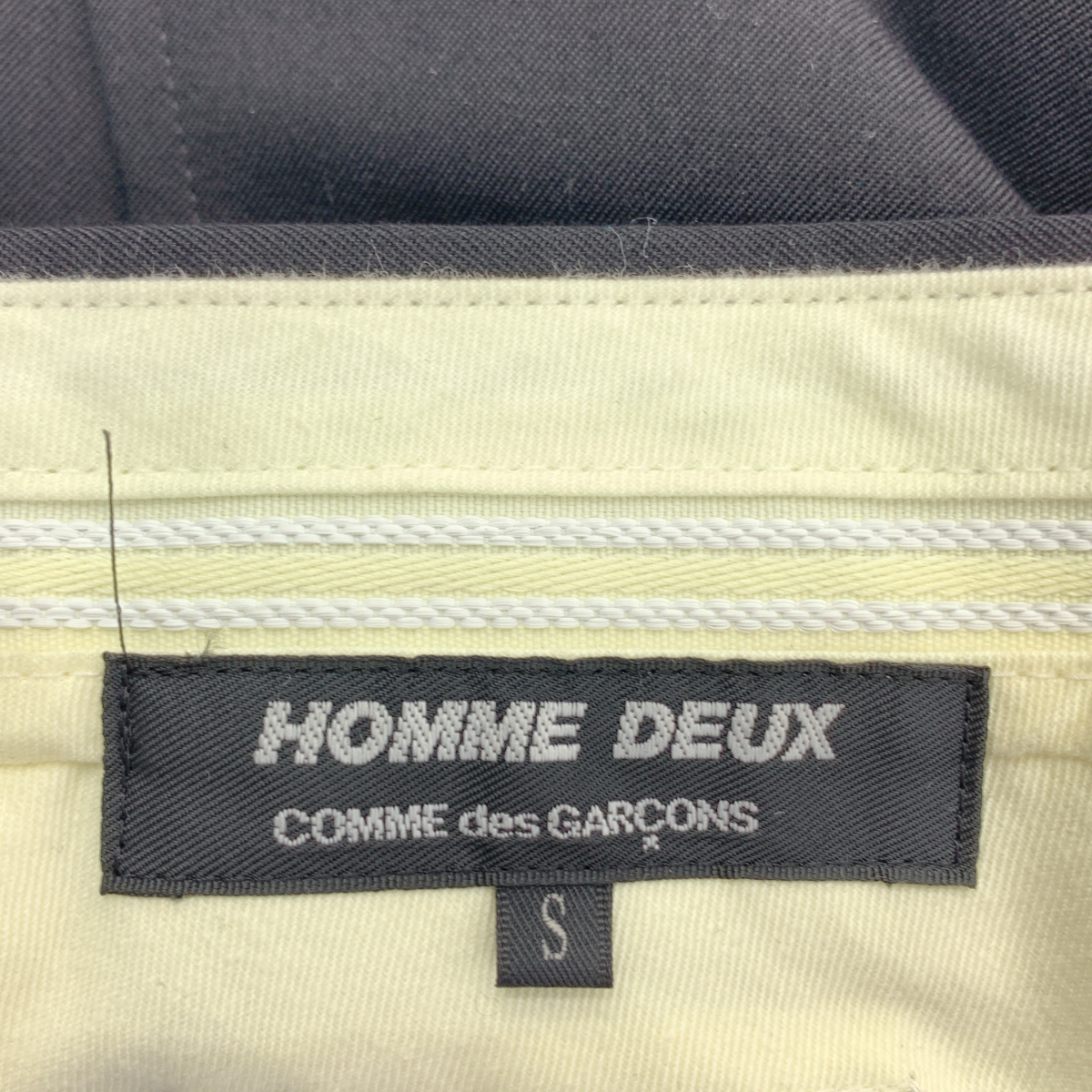 COMME des GARCONS HOMME DEUX / コムデギャルソンオムドゥ ウールギャバ 裾ジップ テーパード パンツ
