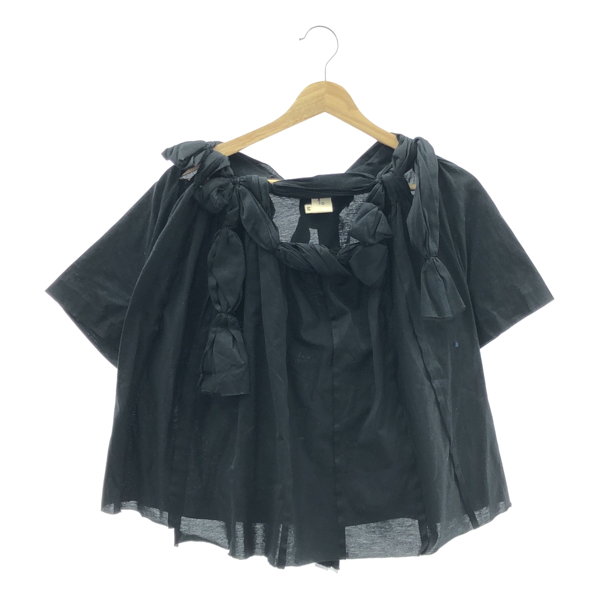 tao COMME des GARCONS / タオコムデギャルソン リボン装飾 変形 ブラウス カットソー