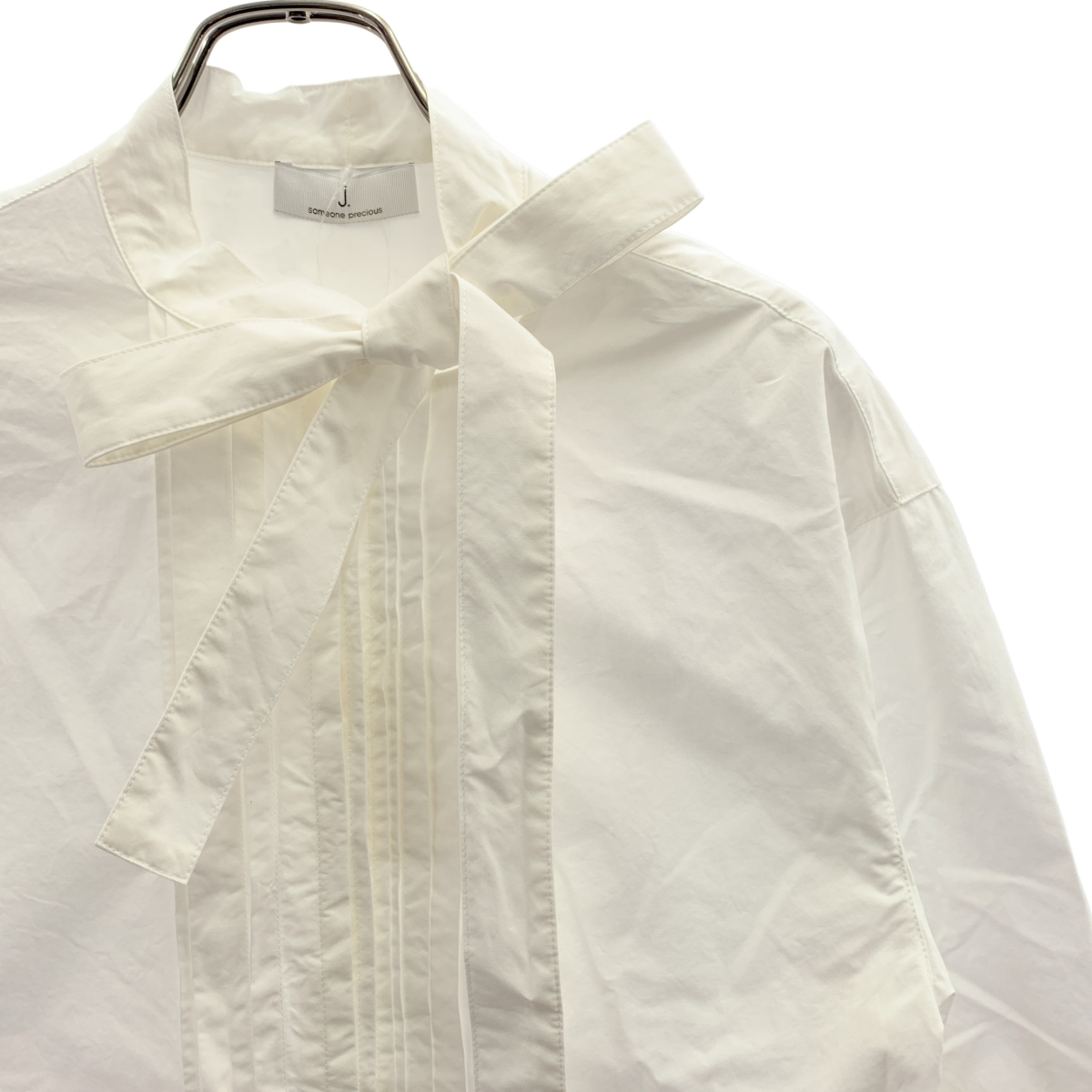 j. / ジェイドット コットン ピンタック ロング シャツ ブラウス