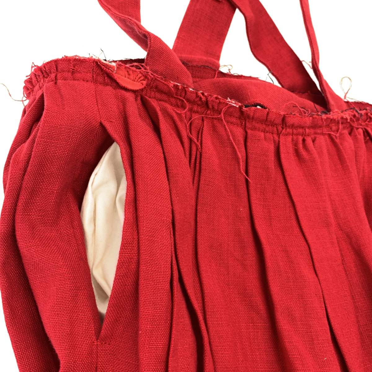 COMME des GARCONS / コムデギャルソン 断ち切り サイドジップ ボリューム 吊りスカート ワンピース