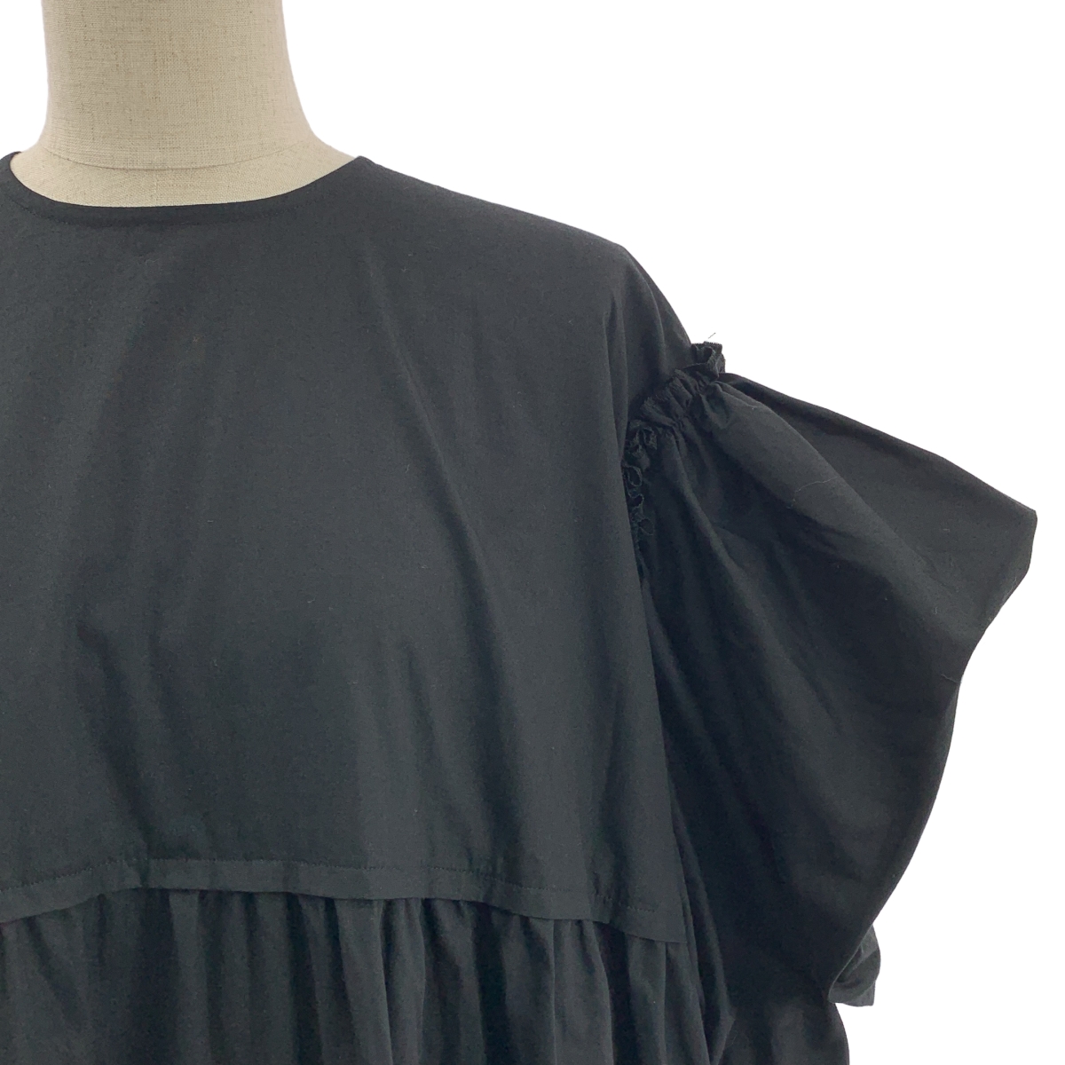 tao COMME des GARCONS / タオコムデギャルソン インサイドアウト ギャザー ボリュームスリーブ ドレス ワンピース