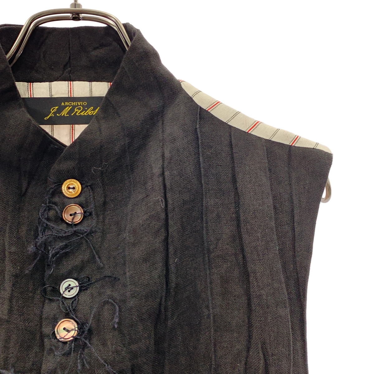 ARCHIVIO J.M.Ribot / アルキビオジェイエムリボット リネン ストライプ ジレ ベスト