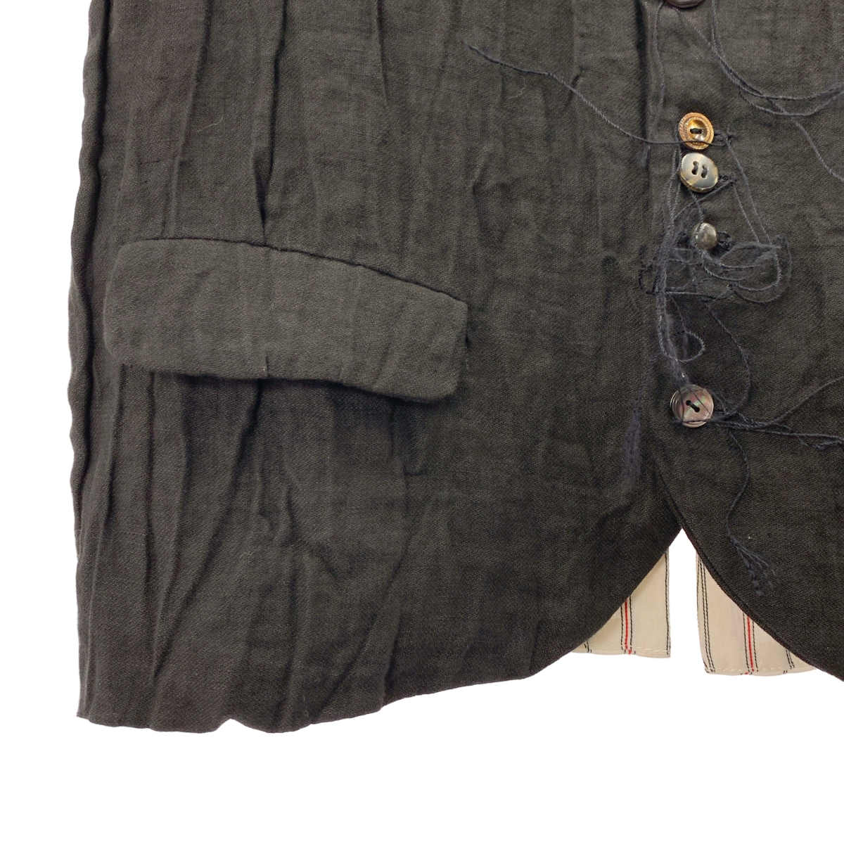 ARCHIVIO J.M.Ribot / アルキビオジェイエムリボット リネン ストライプ ジレ ベスト