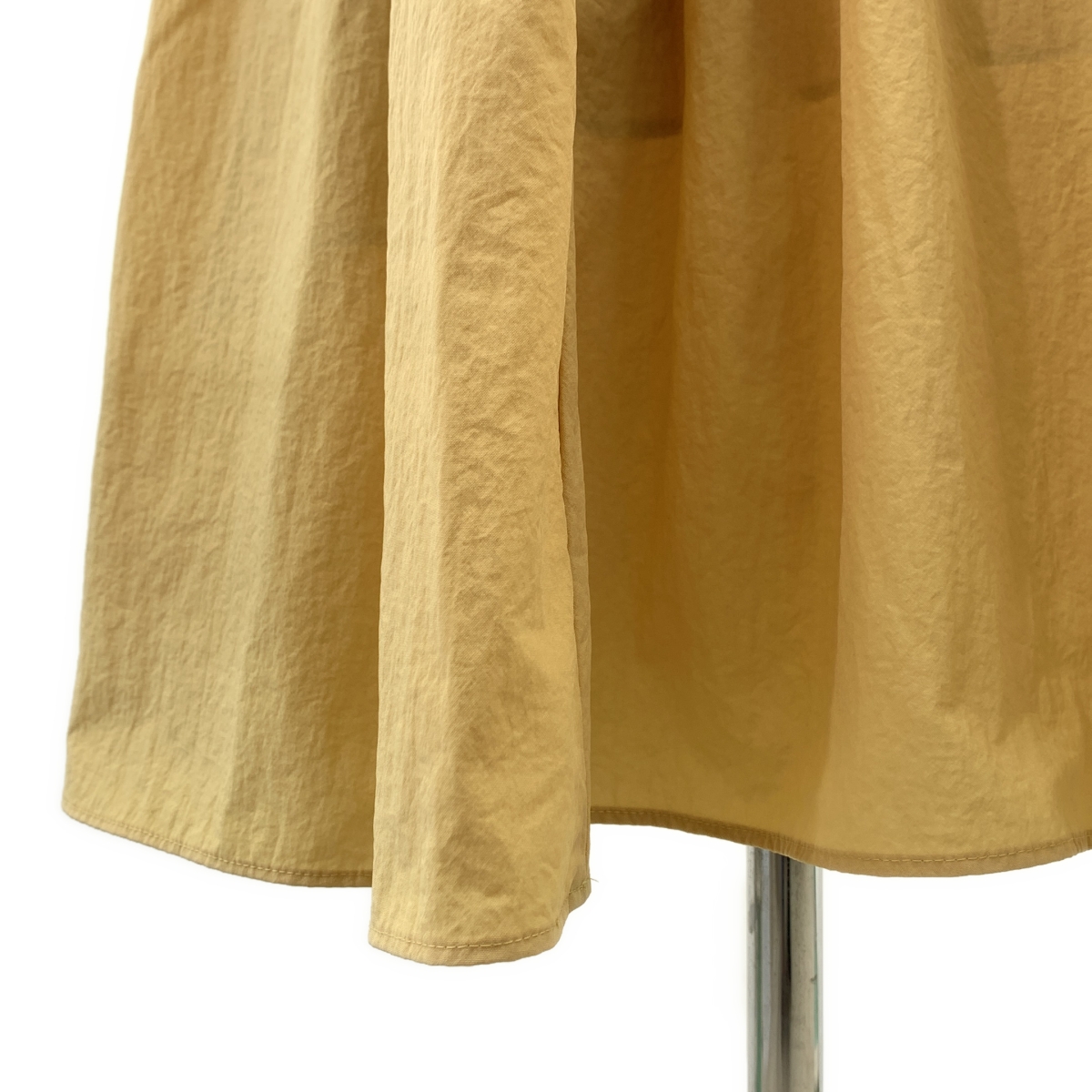 その他 ローウエスト ギャザー ノースリーブ ワンピース