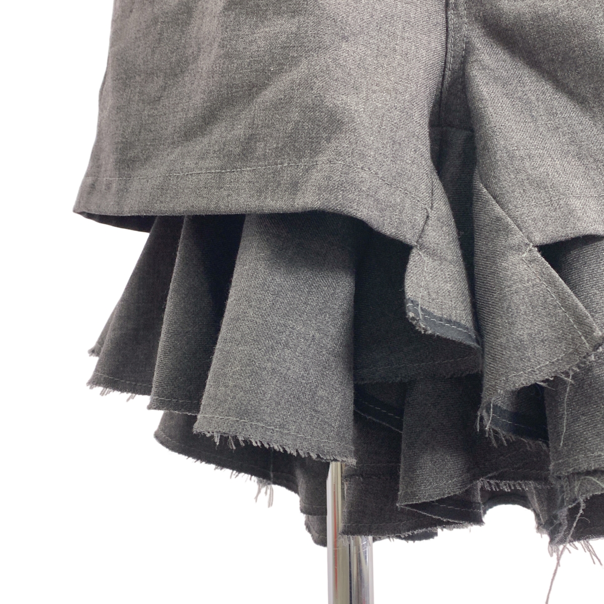 JUNYA WATANABE COMME des GARCONS / ジュンヤワタナベ ウール カットオフ フリル ミニ スカート