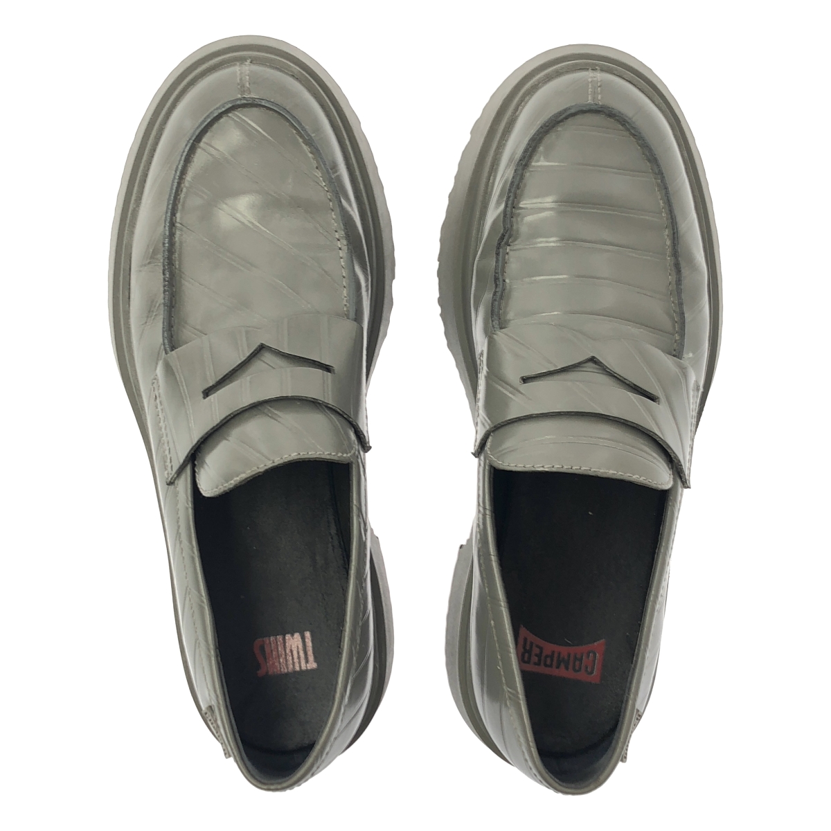 CAMPER / カンペール TWINS ツインズ / アシンメトリー エンボス ローファー