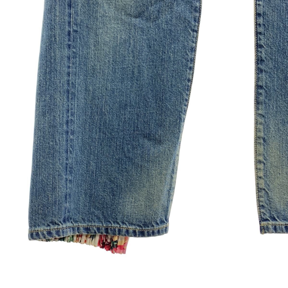 JUNYA WATANABE / ジュンヤワタナベ × Levi's ダメージ加工 再構築 フラワー プリーツ パンツ