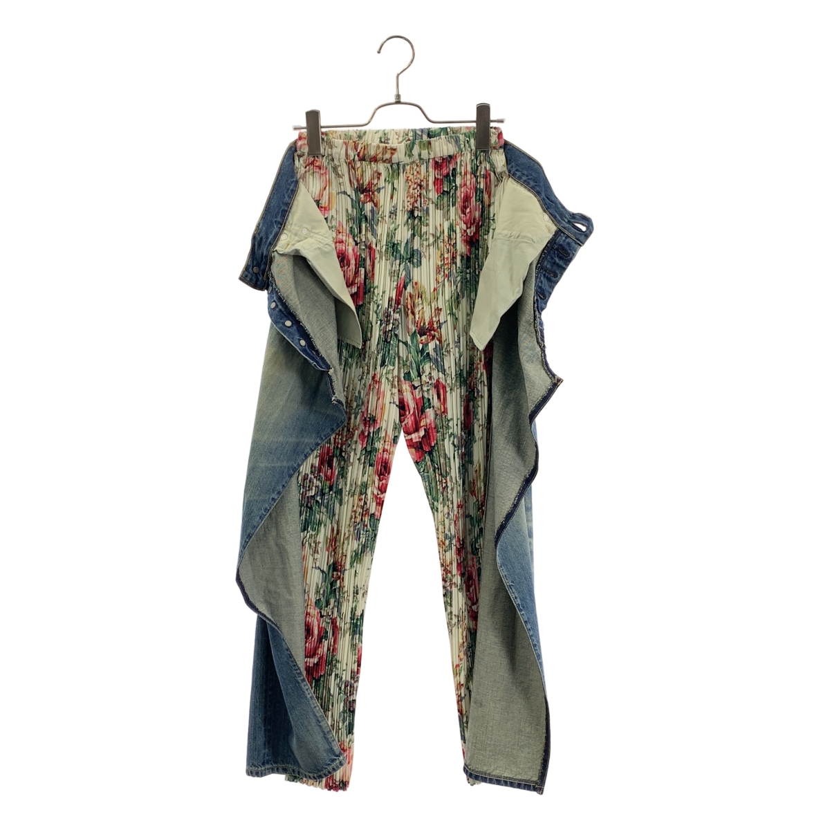 JUNYA WATANABE / ジュンヤワタナベ × Levi's ダメージ加工 再構築 フラワー プリーツ パンツ