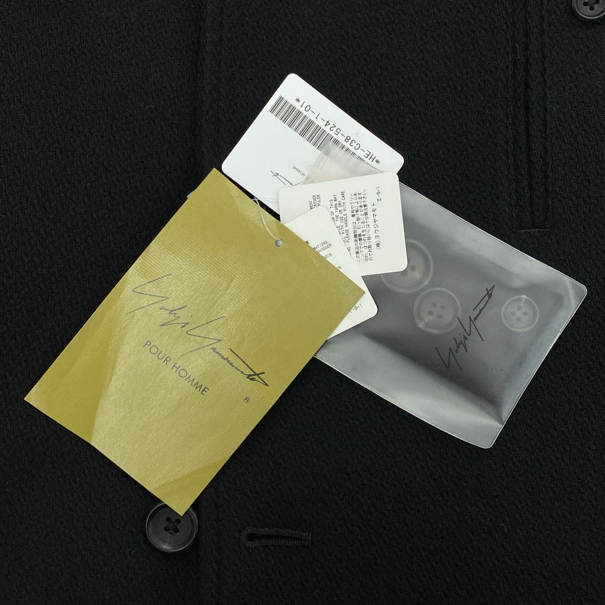 YOHJI YAMAMOTO POUR HOMME / ヨウジヤマモトプールオム 老虎残夢 刺しゅう ウール混 ダブルブレスト ロングコート