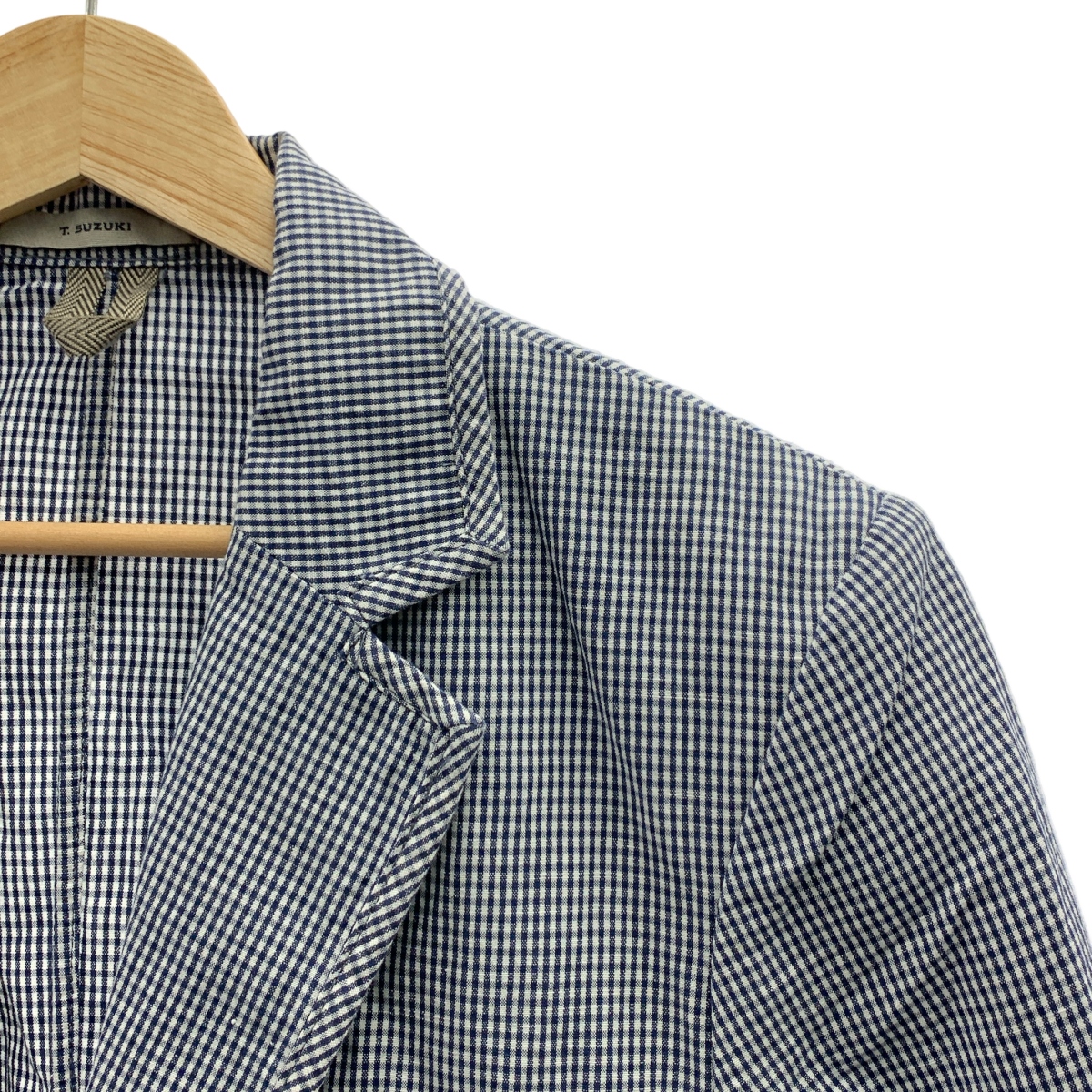 BOGLIOLI / ボリオリ T.SUZUKI / 鈴木卓爾コラボ コットン リネン ギンガムチェック 2B テーラードジャケット