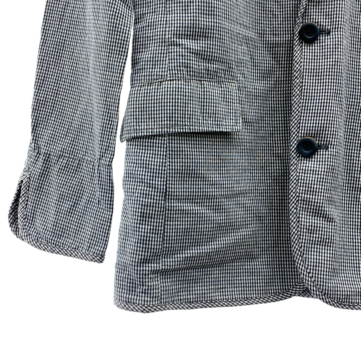 BOGLIOLI / ボリオリ T.SUZUKI / 鈴木卓爾コラボ コットン リネン ギンガムチェック 2B テーラードジャケット