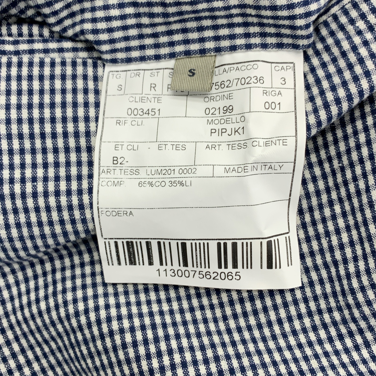 BOGLIOLI / ボリオリ T.SUZUKI / 鈴木卓爾コラボ コットン リネン ギンガムチェック 2B テーラードジャケット