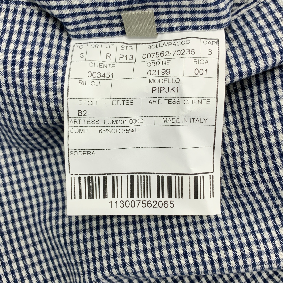 BOGLIOLI / ボリオリ T.SUZUKI / 鈴木卓爾コラボ コットン リネン ギンガムチェック 2B テーラードジャケット