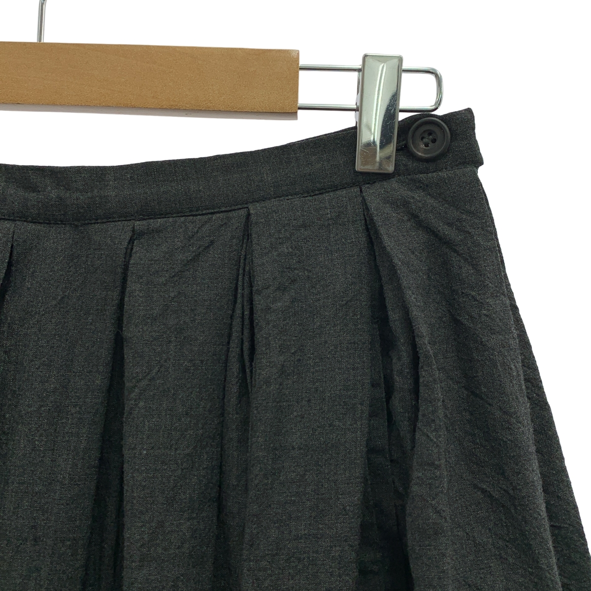 Paul Harnden / ポールハーデン ウール カシミヤ タック ギャザー スカート