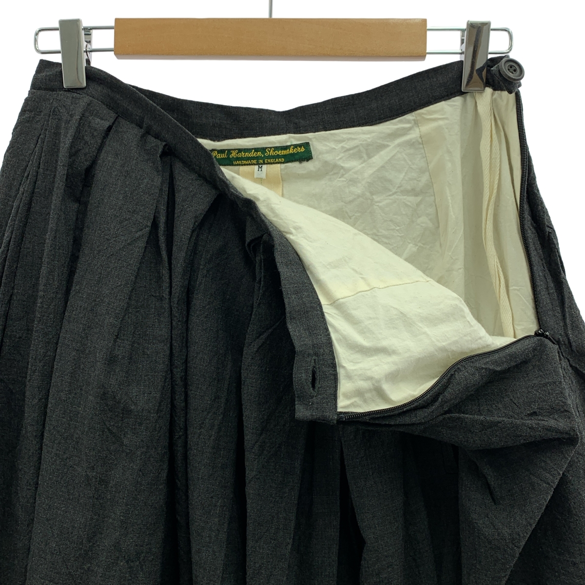 Paul Harnden / ポールハーデン ウール カシミヤ タック ギャザー スカート