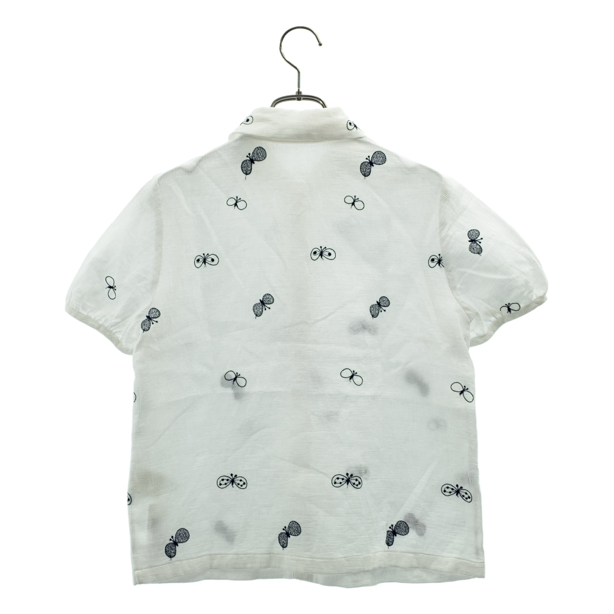 mina perhonen / ミナペルホネン choucho ラウンドカラー 刺しゅう シャツ