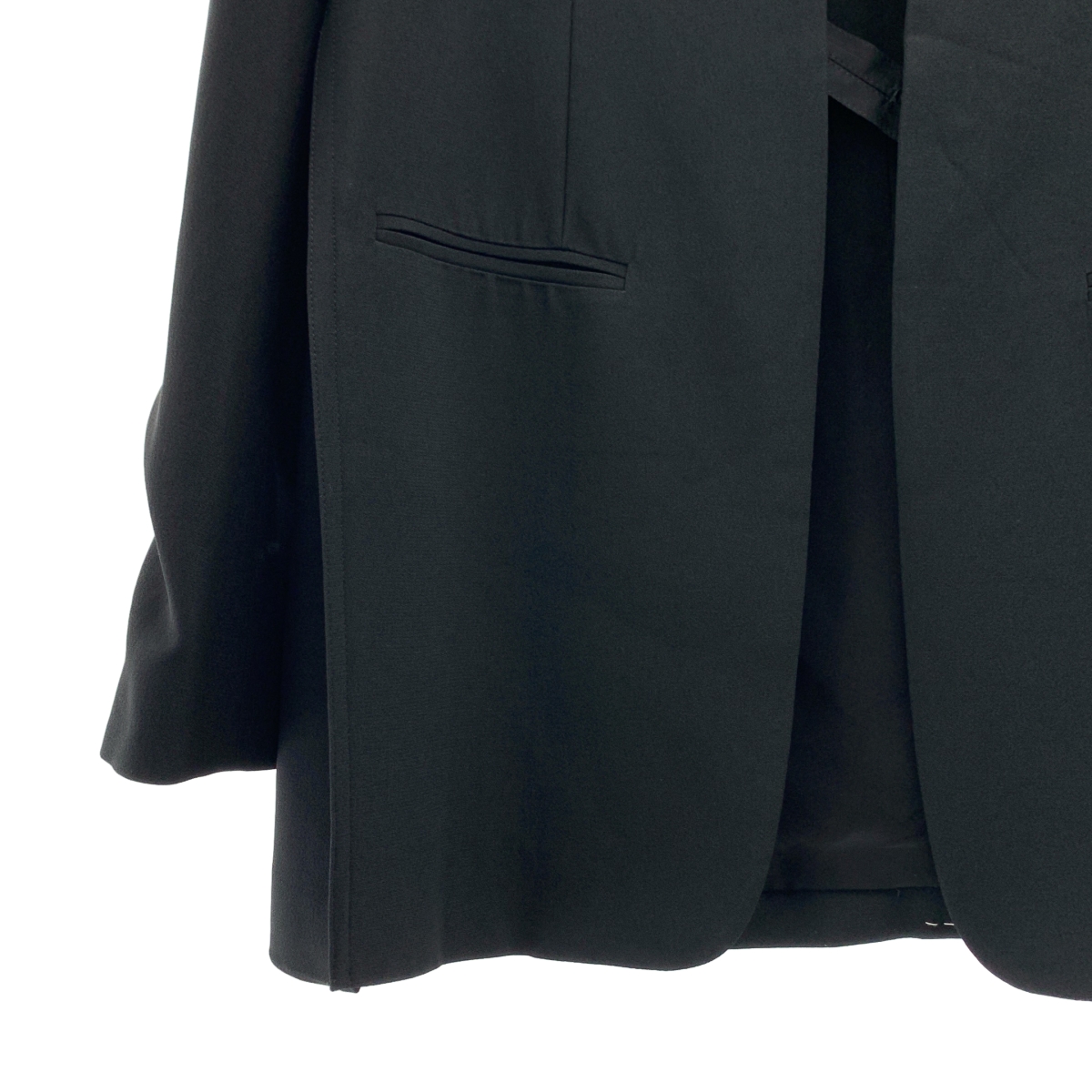 HELMUT LANG / ヘルムートラング CLEN SATN BL ノーカラージャケット