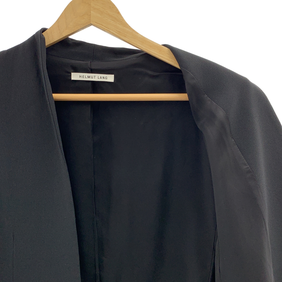 HELMUT LANG / ヘルムートラング CLEN SATN BL ノーカラージャケット