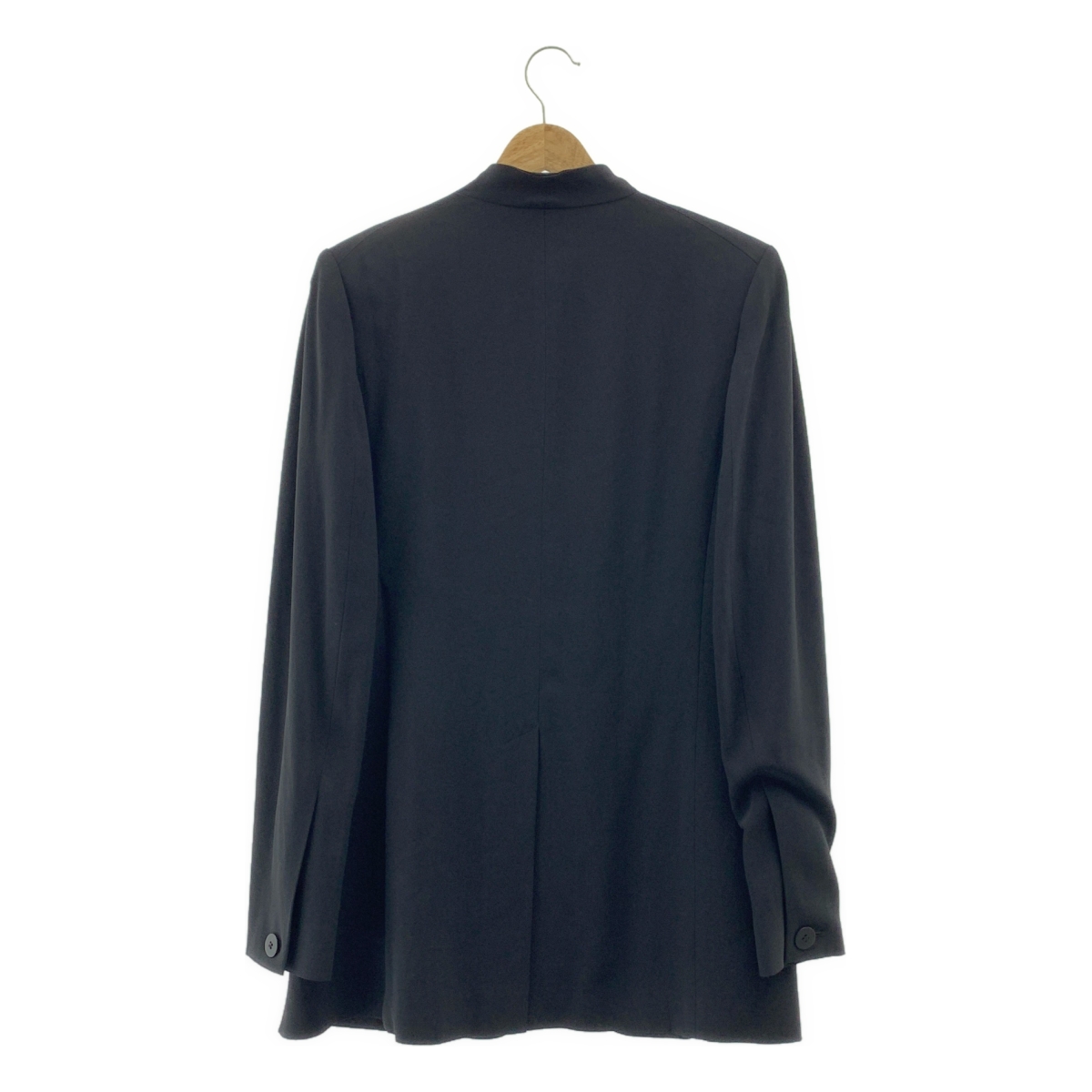 HELMUT LANG / ヘルムートラング CLEN SATN BL ノーカラージャケット