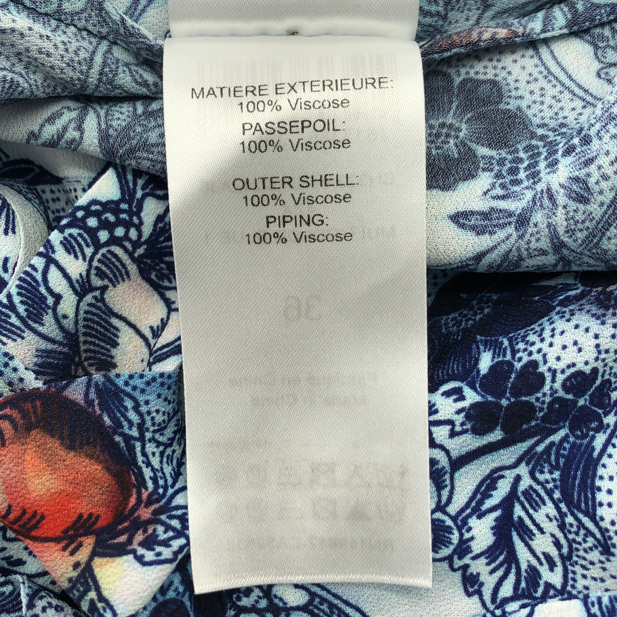 その他 総柄 ボウタイリボン ブラウス