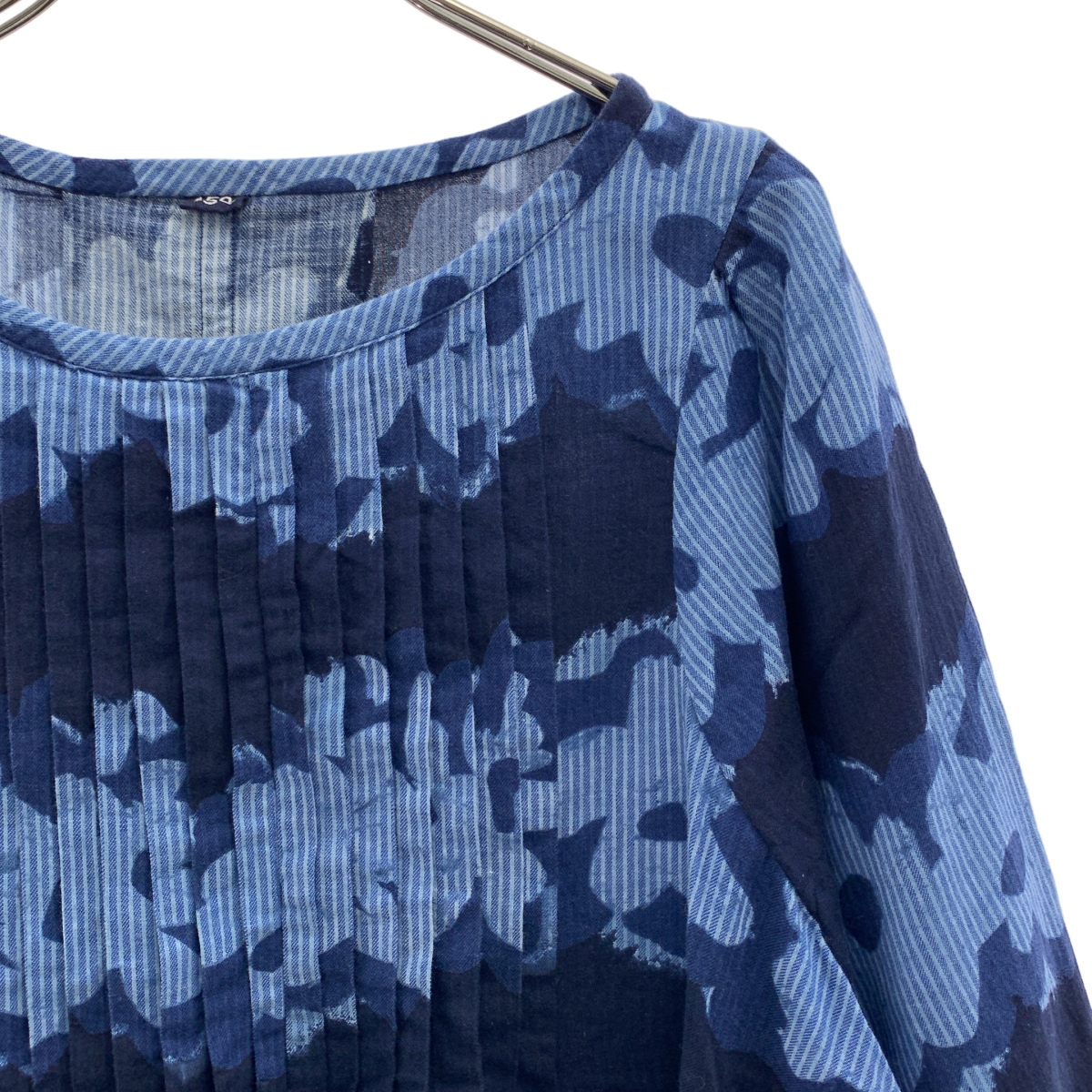 45r / フォーティファイブアール ヒッコリー風呂敷のプリントブラウス