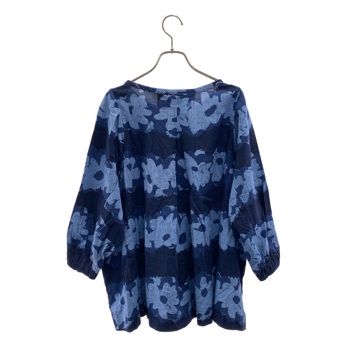 45r / フォーティファイブアール ヒッコリー風呂敷のプリントブラウス