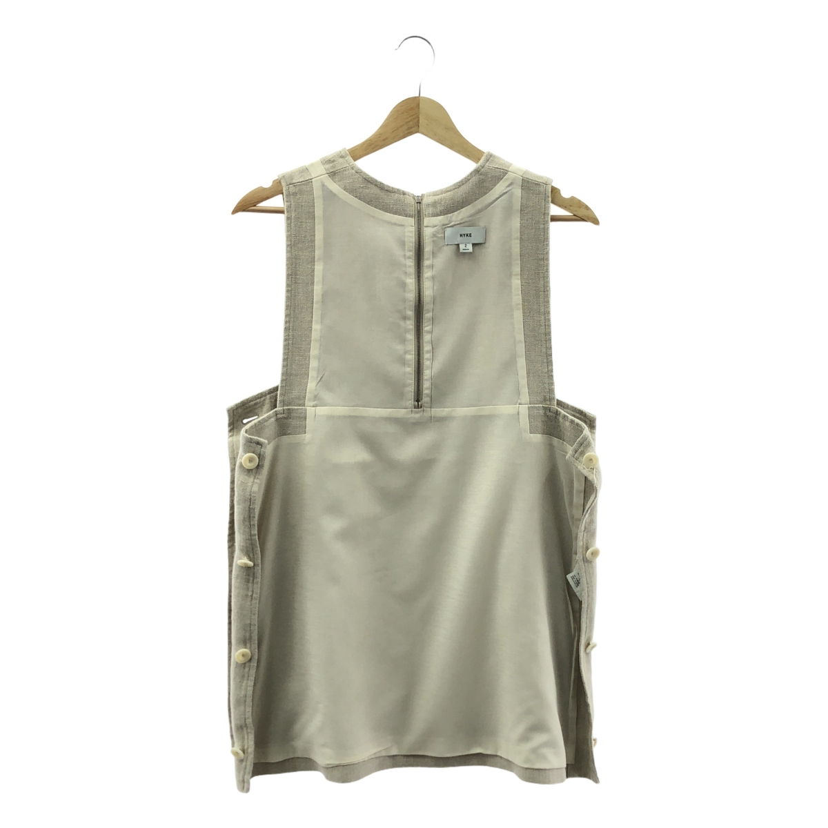 HYKE / ハイク linen long vest / リネン ロングベスト / 総裏地