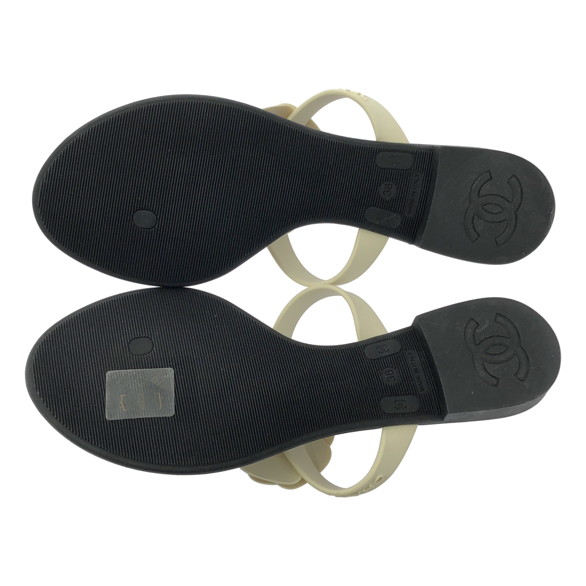 CHANEL / シャネル カメリア ラバー フラットサンダル