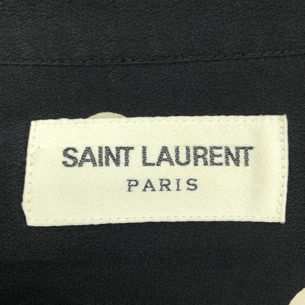 SAINT LAURENT PARIS / サンローランパリ silk 100％ / シルク ポルカドット レギュラーカラーシャツ