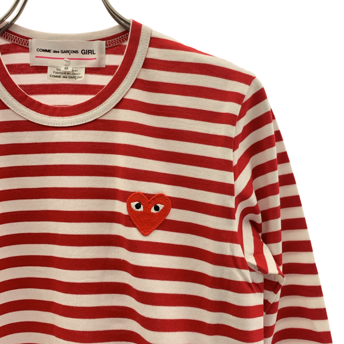 COMME des GARCONS GIRL / コムデギャルソンガール ハートワッペン ボーダー カットソー