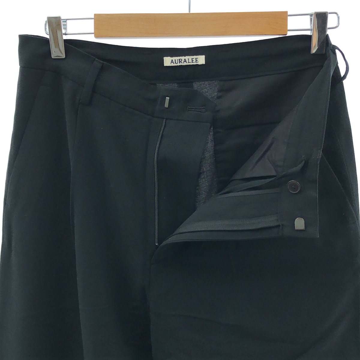 AURALEE / オーラリー LIGHT COTTON WOOL VIYELLA SLACKS / ドローストリング タック スラックス パンツ