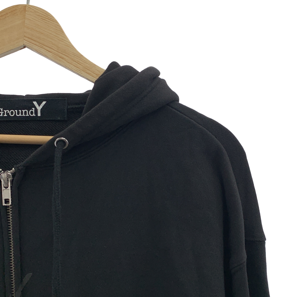 Ground Y / グラウンドワイ オーバーシルエット ロゴ フルジップ スウェット フーディ