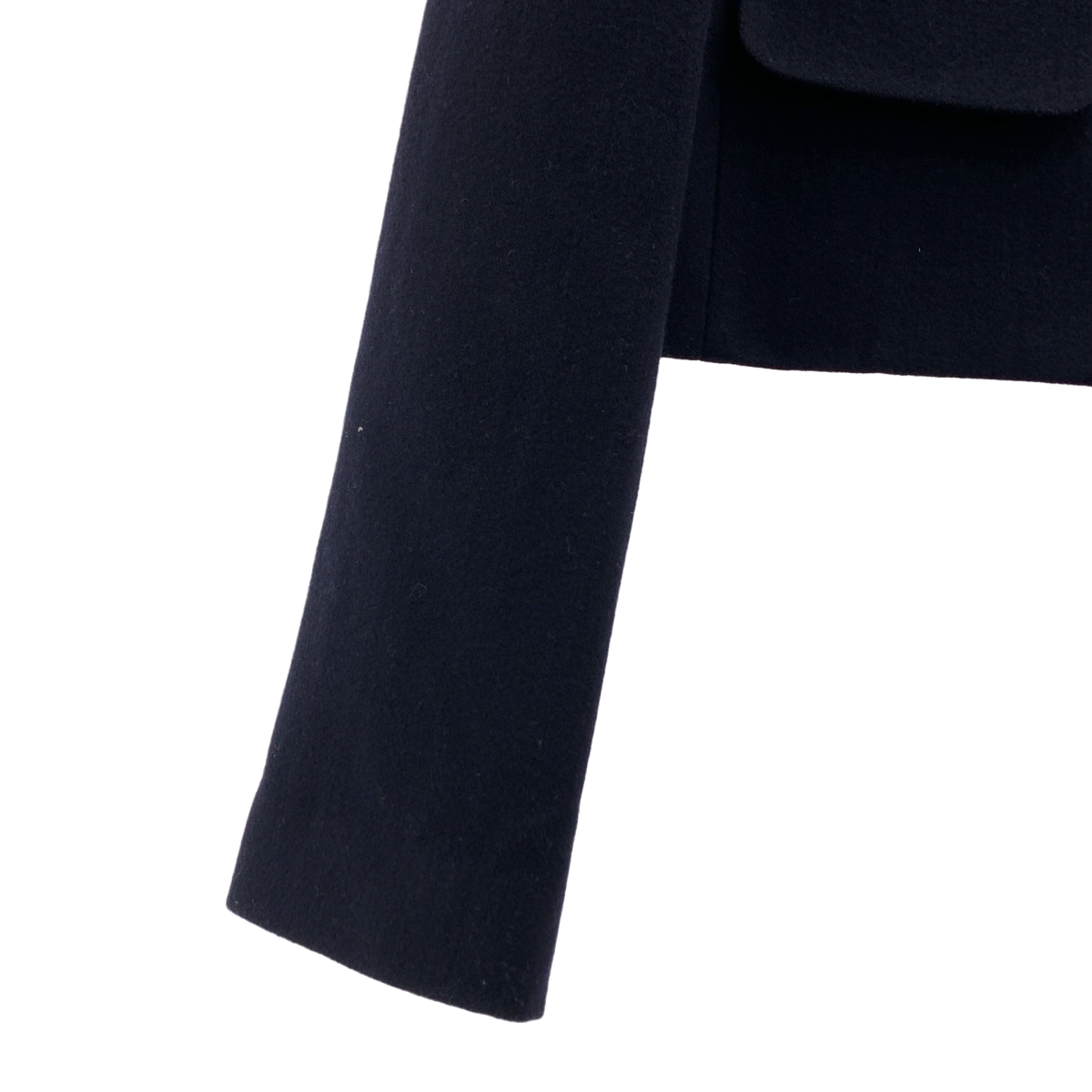 その他 ウール混 メタルボタン ノーカラージャケット