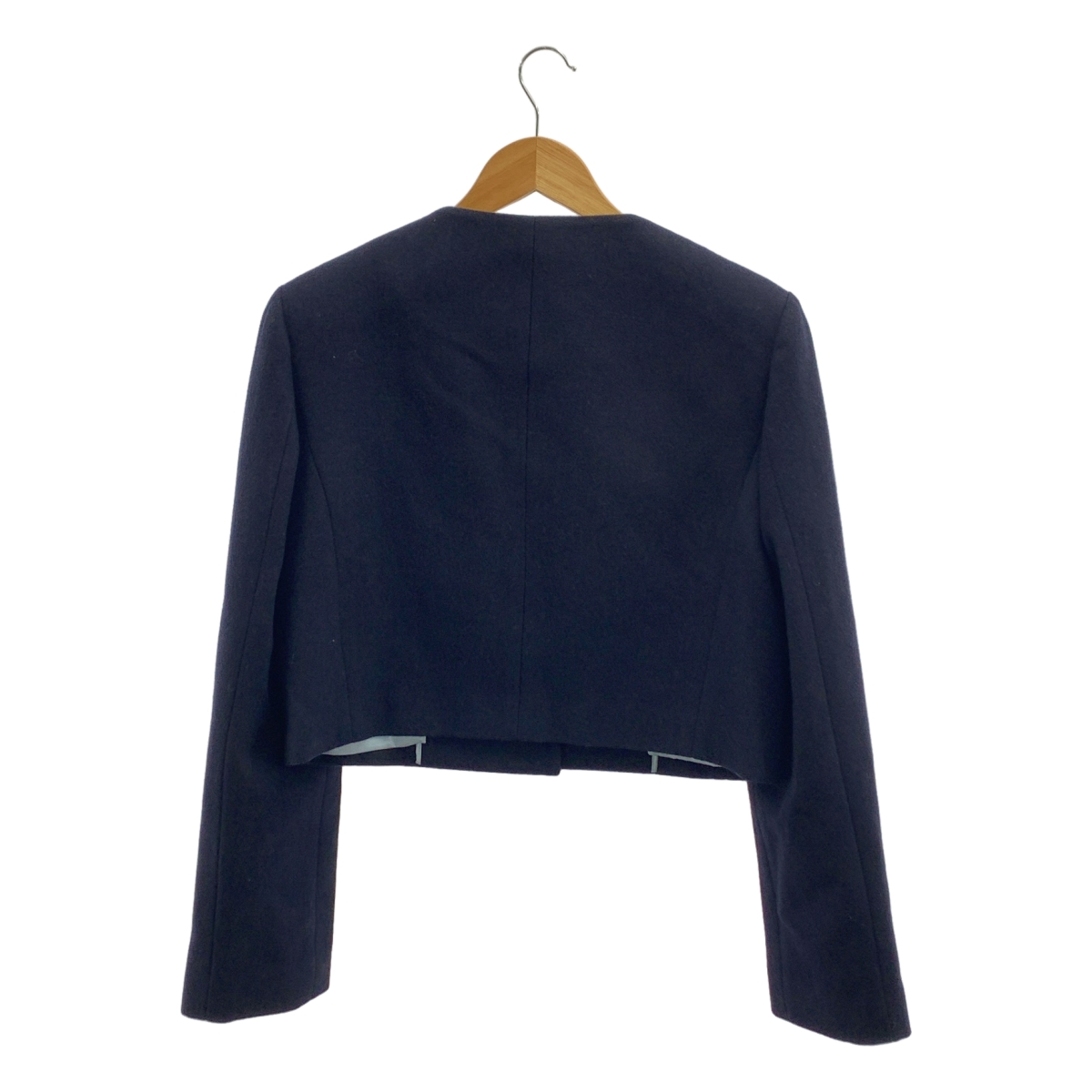 その他 ウール混 メタルボタン ノーカラージャケット