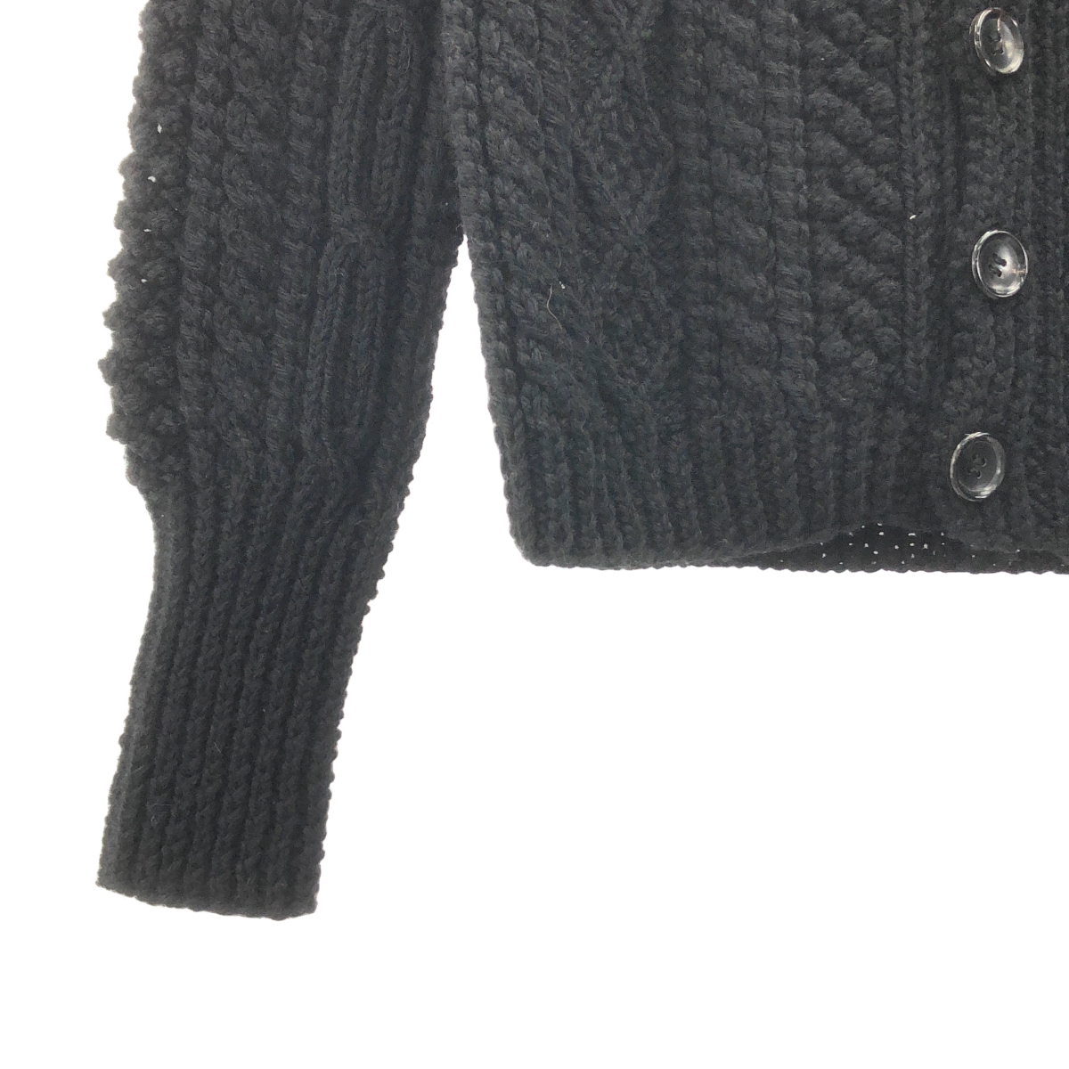 NOWOS / ノーウォス ウール ケーブル アラン ニット カーディガン