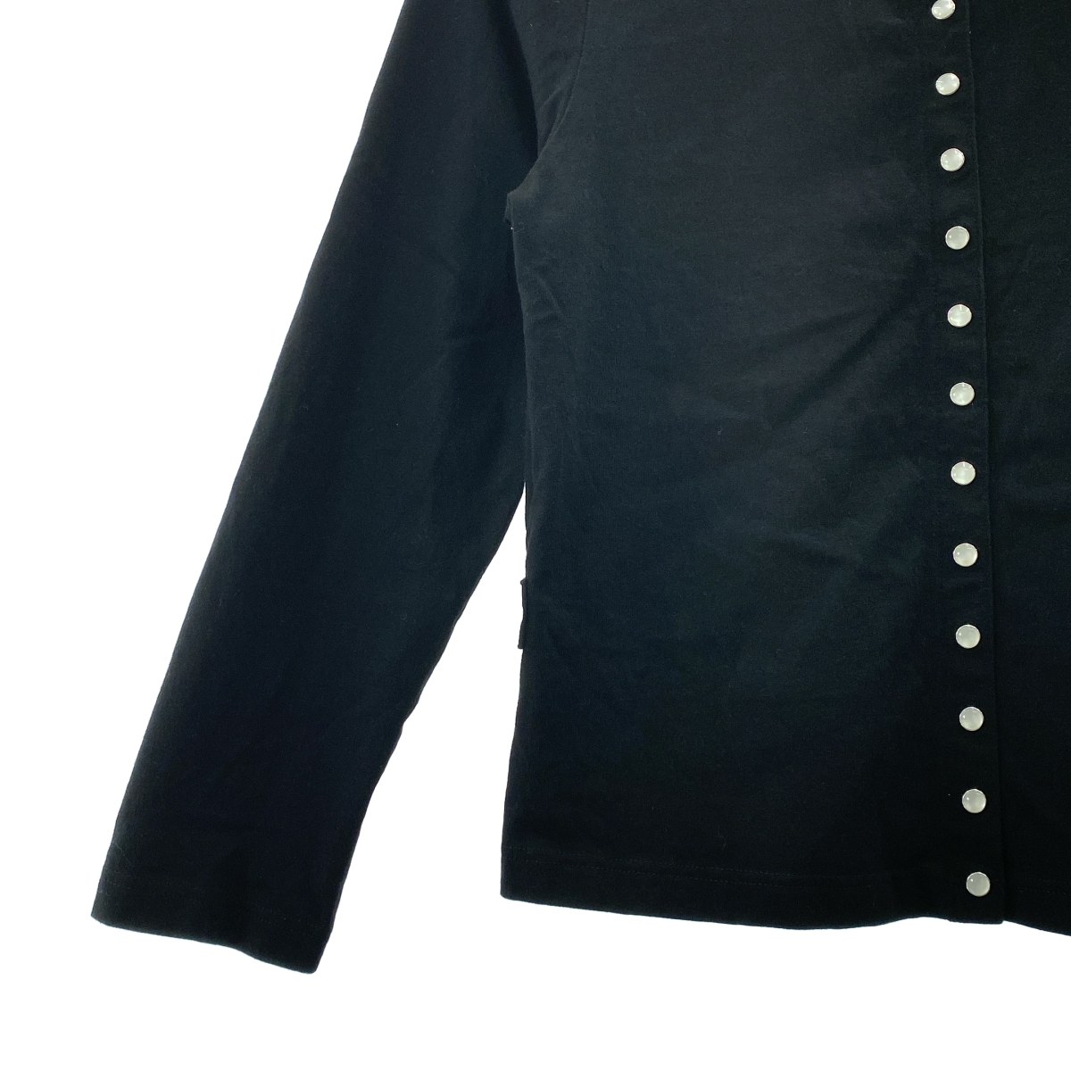 Agnes b. / アニエスベー プレッション コットン クルーネック カーディガン