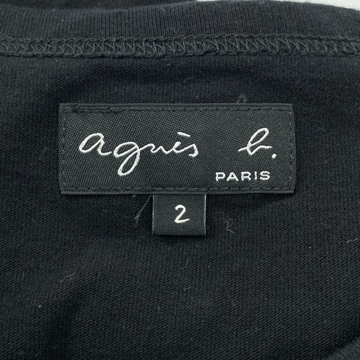 Agnes b. / アニエスベー プレッション コットン クルーネック カーディガン