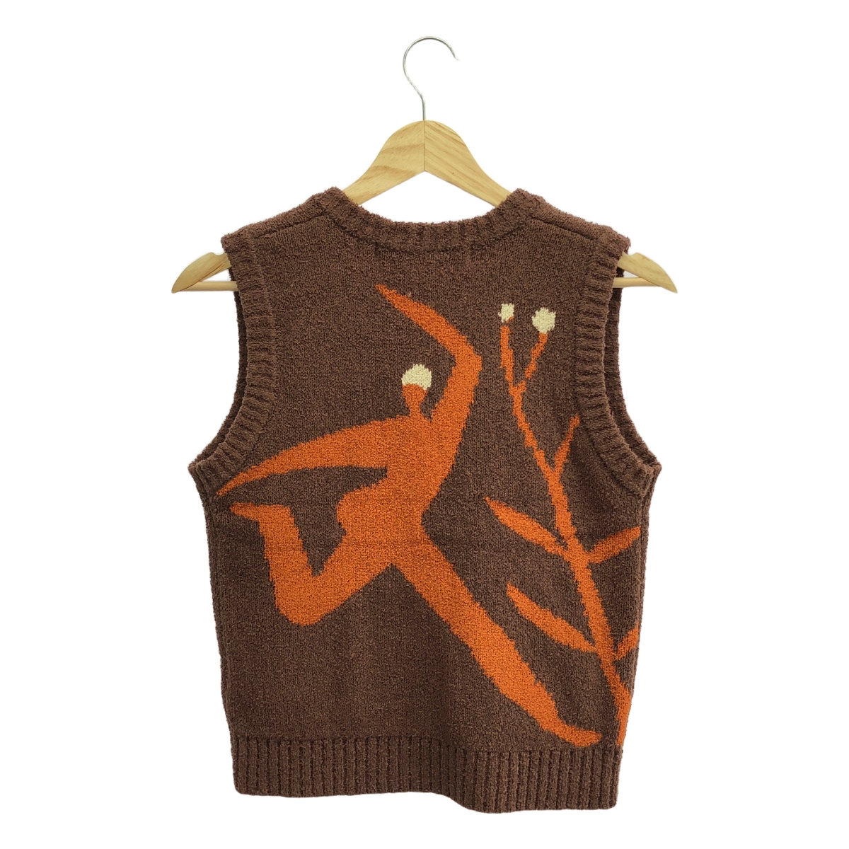 LEINWANDE / ラインヴァンド Eniko Katalin Dance in the Forest Knitted Top / コットン ジャガード ニット ベスト