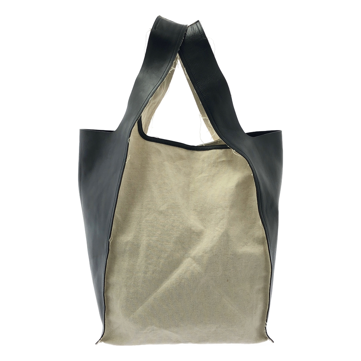 JIL SANDER / ジルサンダー MARKET BAG レザー×キャンバス マーケット トートバッグ