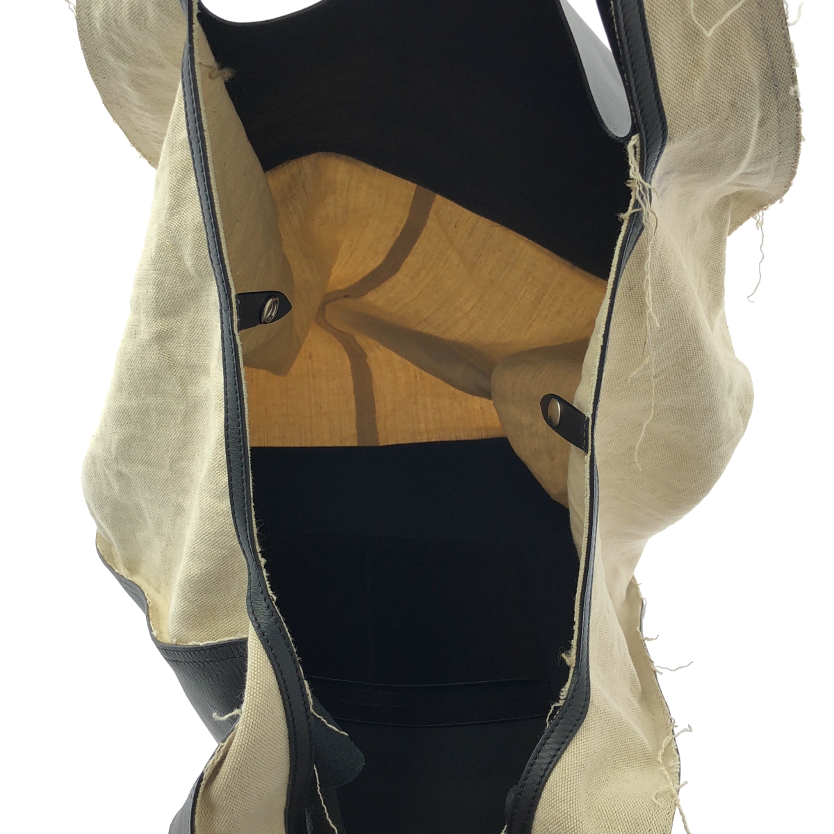 JIL SANDER / ジルサンダー MARKET BAG レザー×キャンバス マーケット トートバッグ