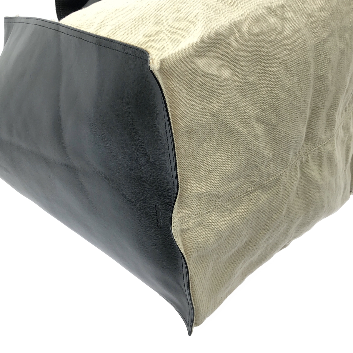 JIL SANDER / ジルサンダー MARKET BAG レザー×キャンバス マーケット トートバッグ