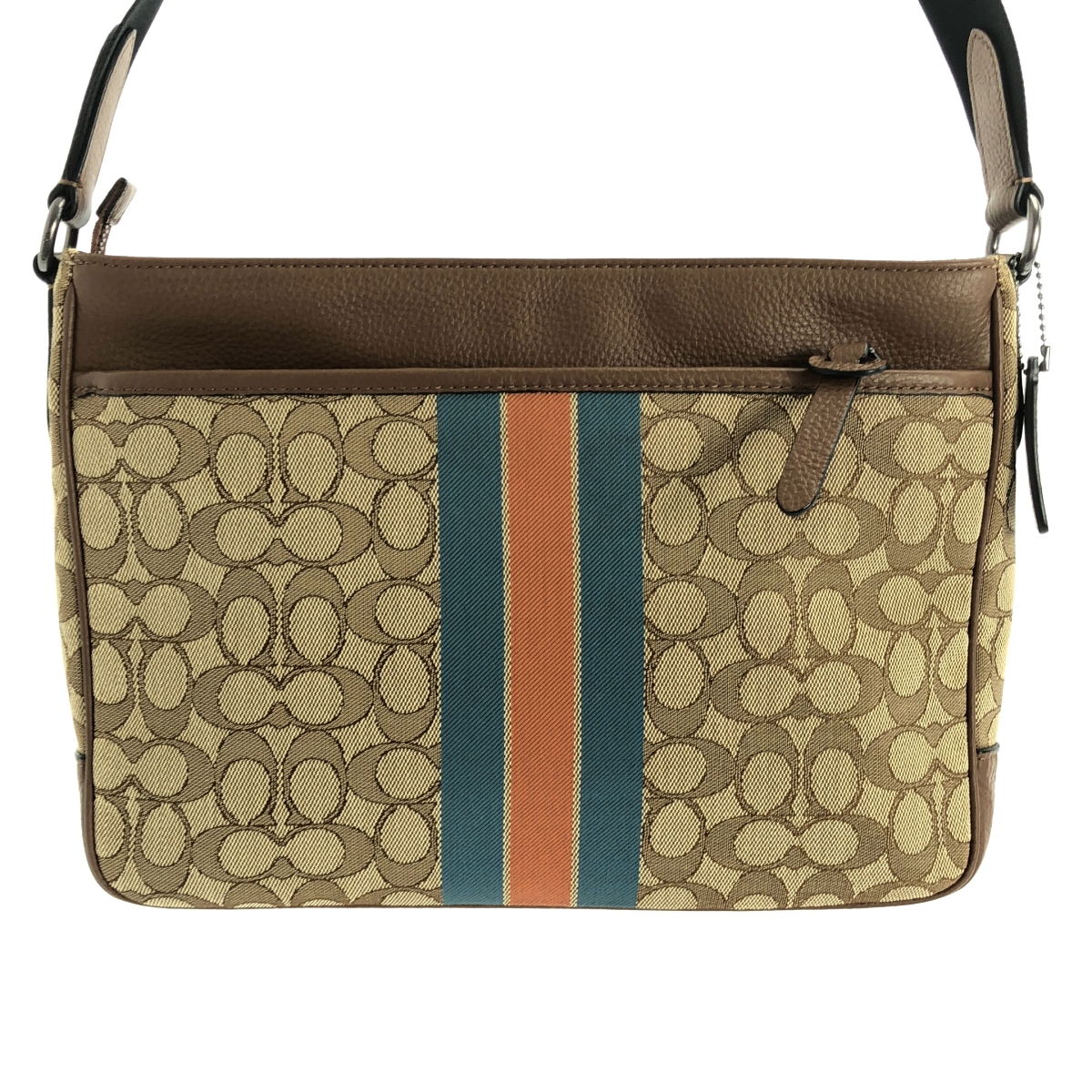 COACH / コーチ C9363 トンプソン クロスボディ シグネチャー ジャカード ウィズ ヴァーシティ ストライプ ショルダーバッグ
