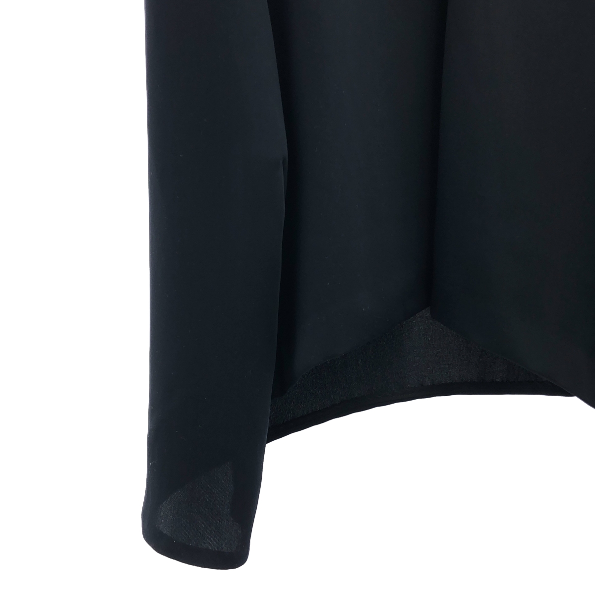 ENFOLD / エンフォルド エステルクロス アシンメトリー ノースリーブ ブラウス