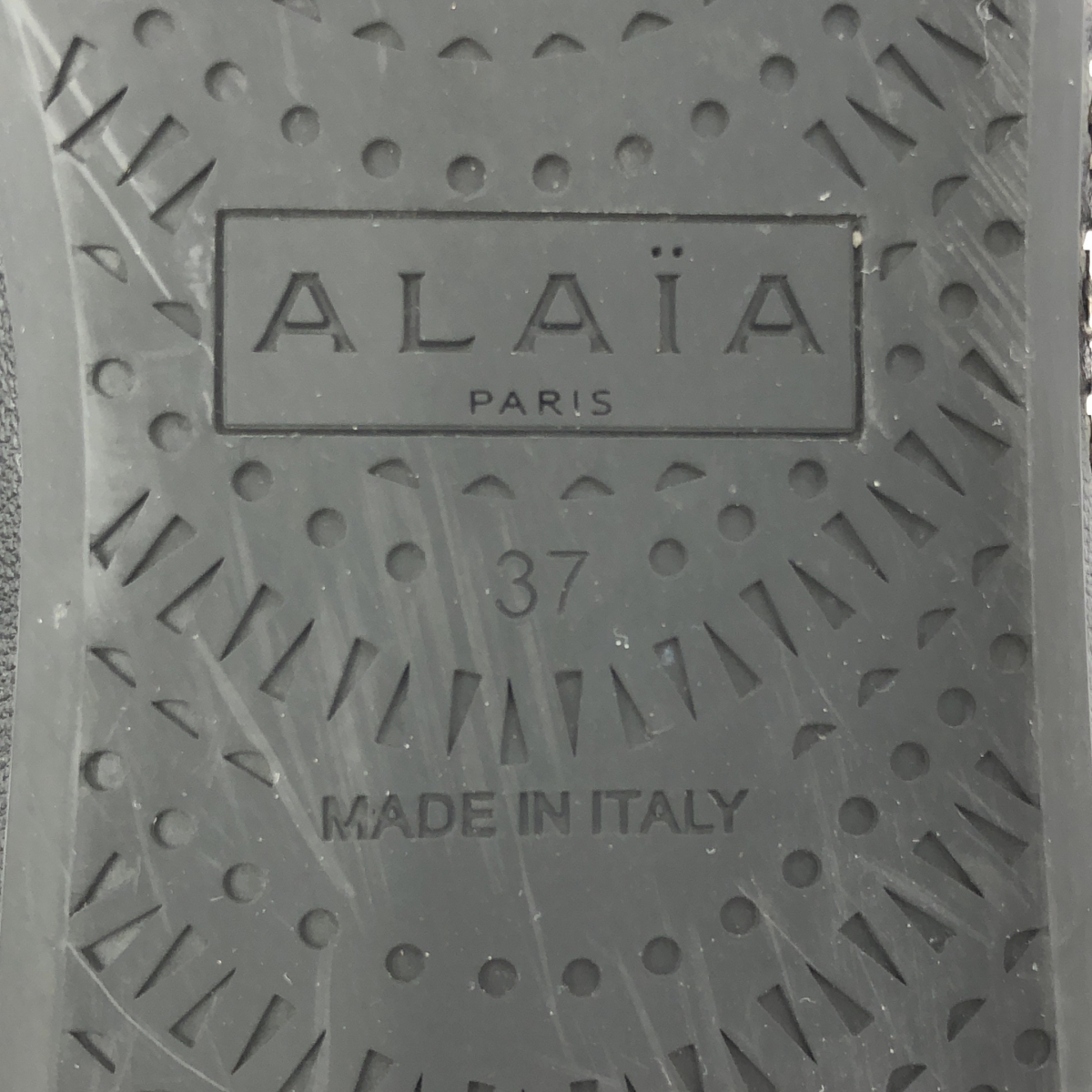 ALAIA / アライア ラインストーン ラムスキン製 バレリーナ フラット シューズ