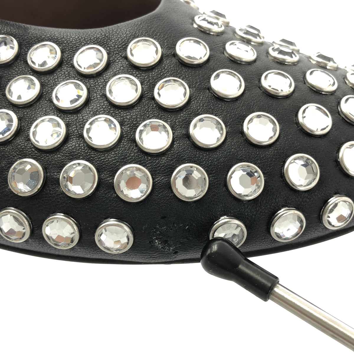 ALAIA / アライア ラインストーン ラムスキン製 バレリーナ フラット シューズ