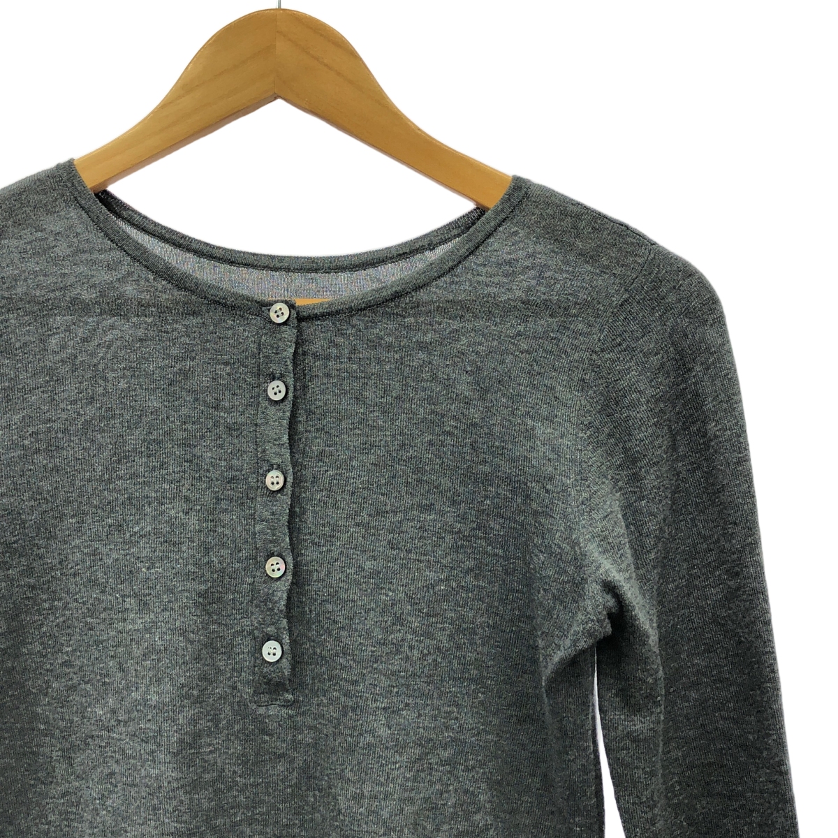 GOOD GRIEF / グッドグリーフ HENLEY RIB KNIT TOP / リブニット