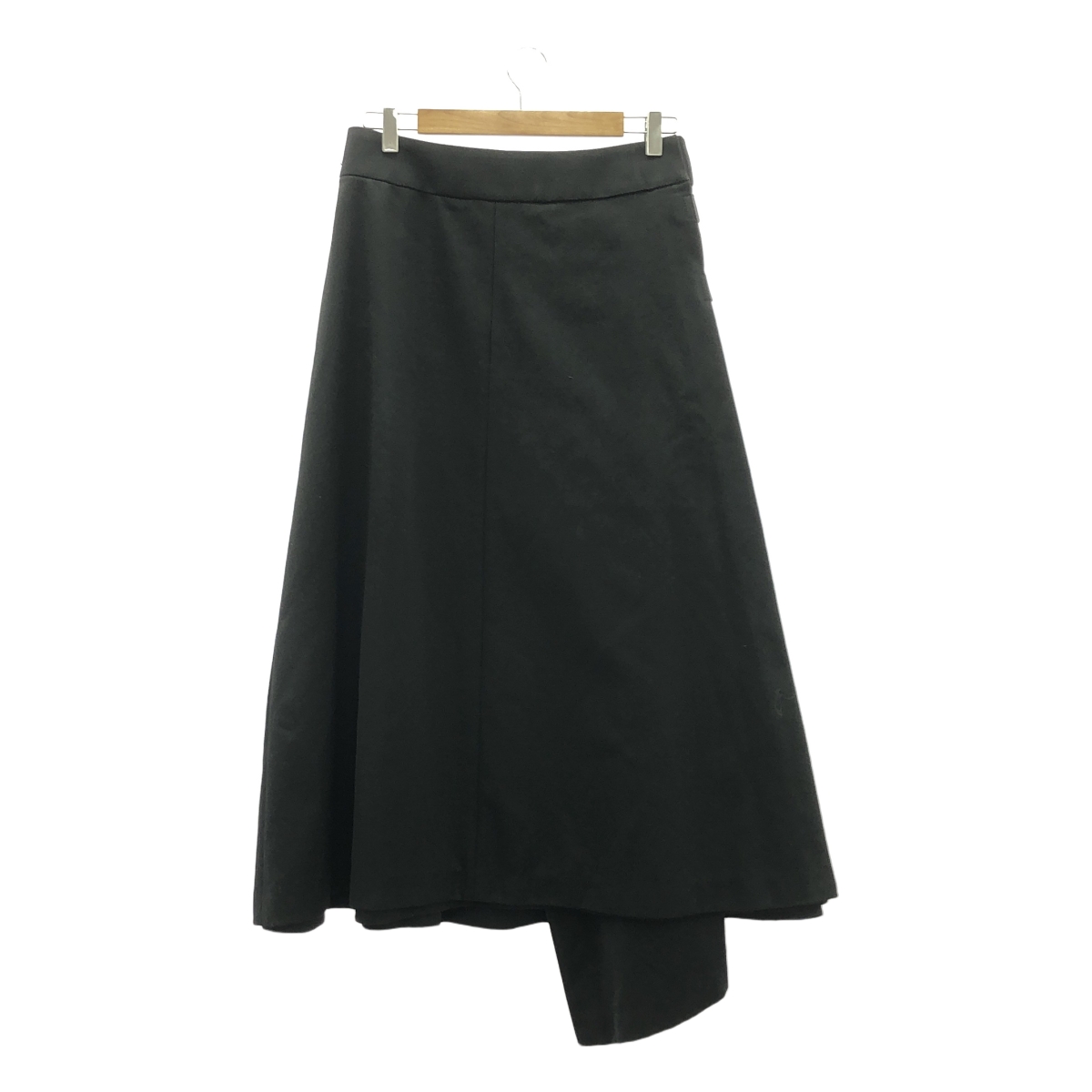 COMME des GARCONS / コムデギャルソン レザーベルト付 ポリエステルウール ヘビー ラップスカート