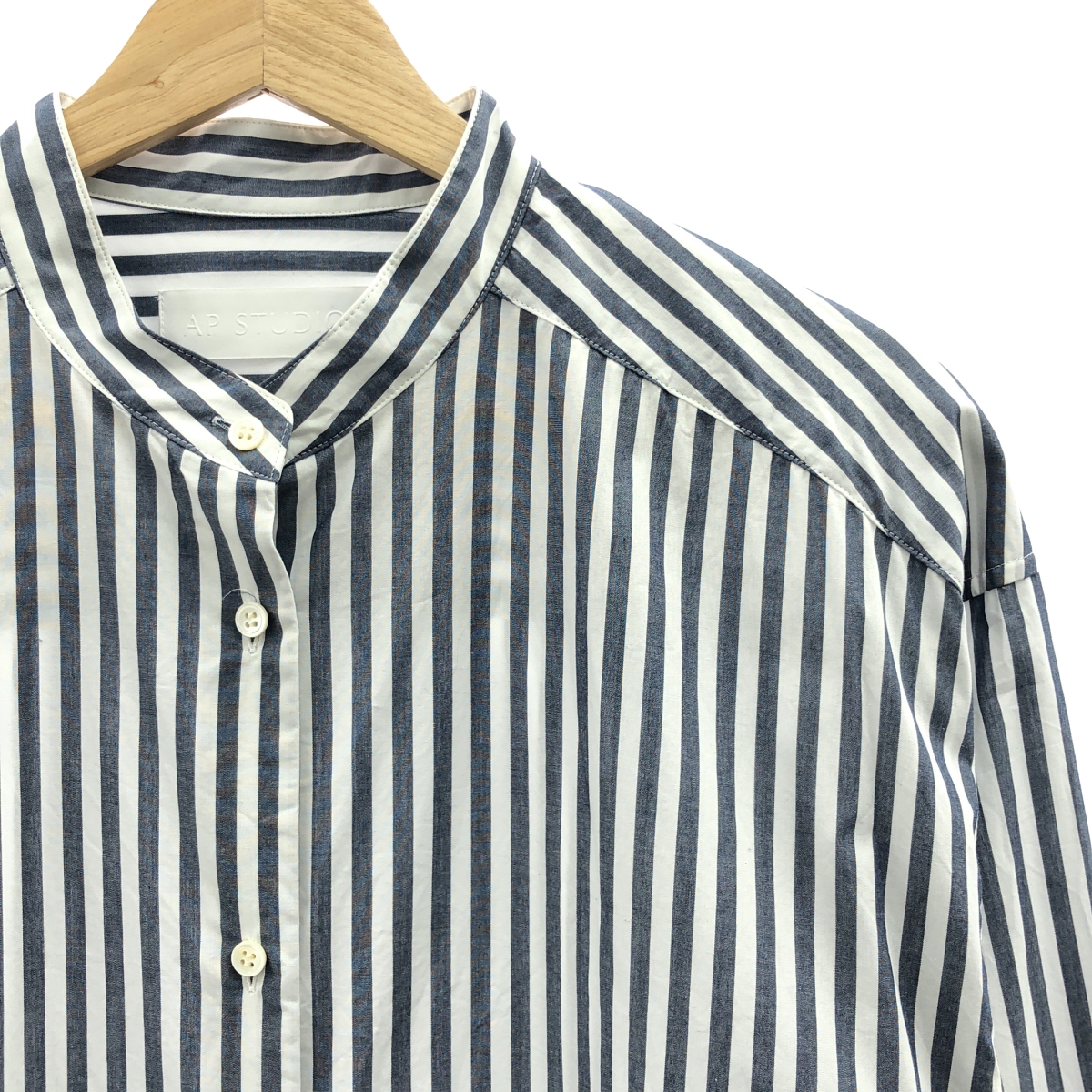 AP STUDIO / エーピーストゥディオ block striped shirt dress ブロックストライプ シャツ ドレス ワンピース